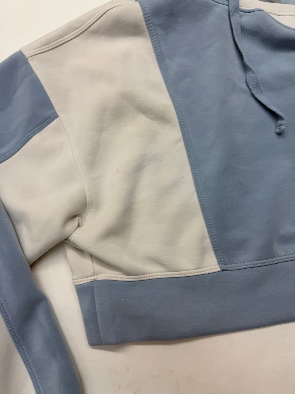 Altar’d State AS Revival Blue White Colorblock Cropped Hoodie